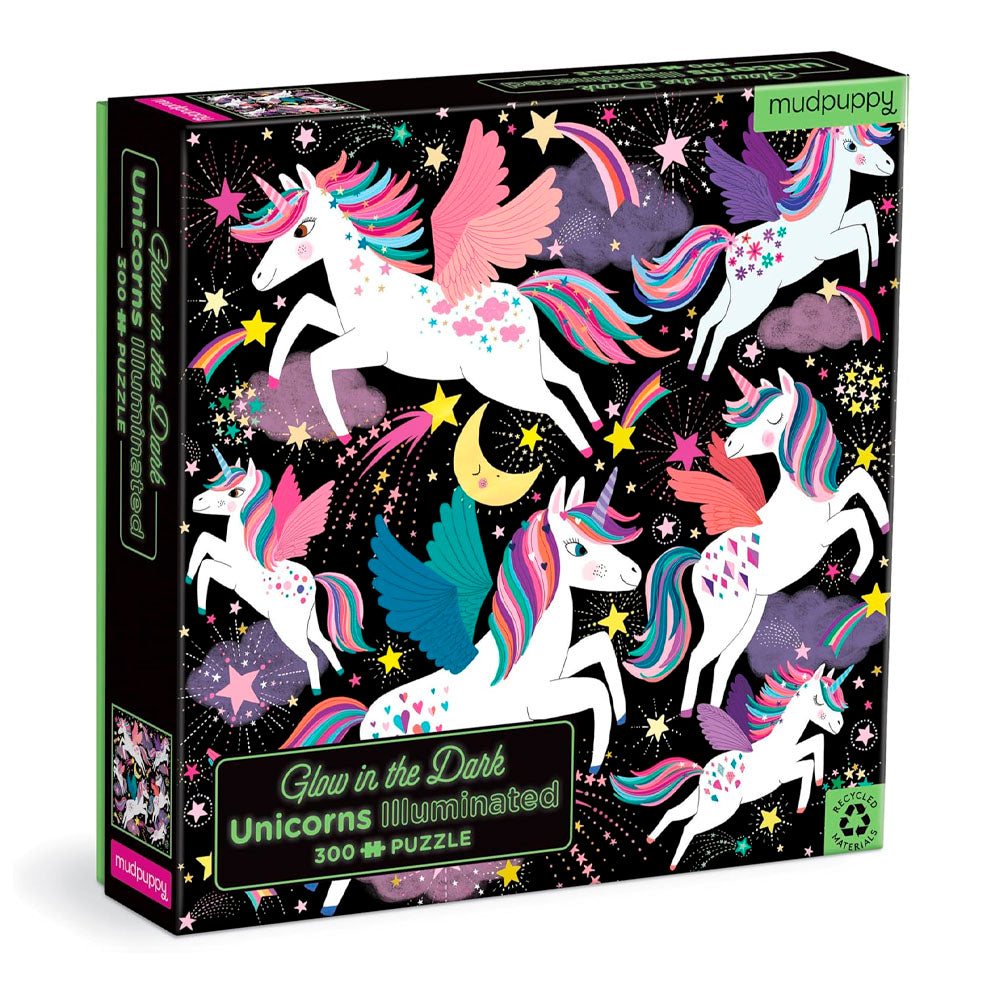 Unicorn Illuminated 500 Piece Glow in The Dark Puzzle