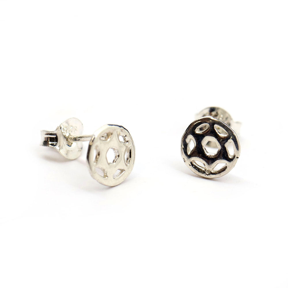Sterling Encircled Star of David Earrings