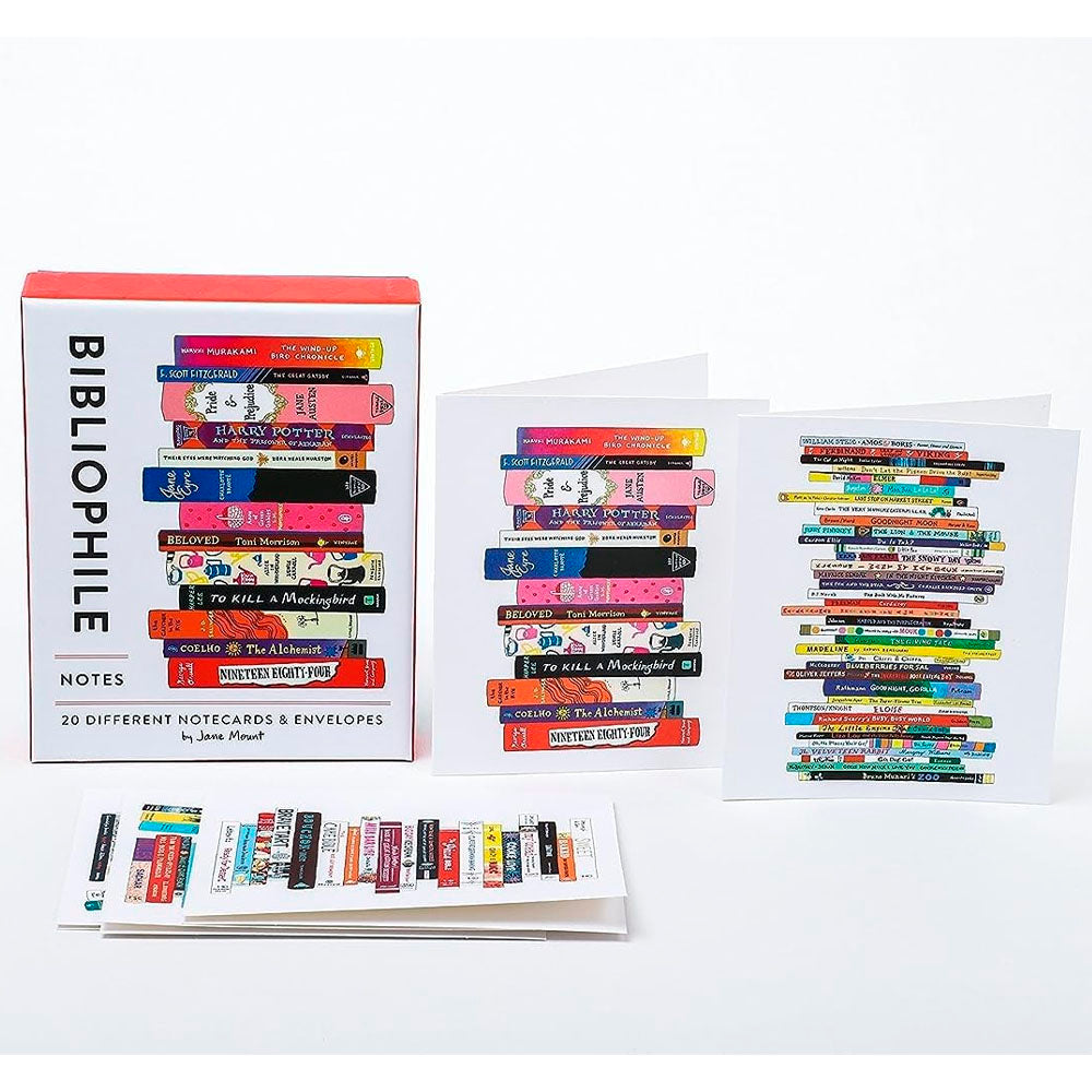 Bibliophile Notes: 20 Different Notecards & Envelopes