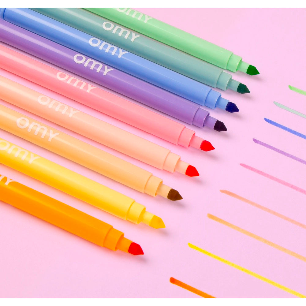 9 Kid's Pastel Markers Set