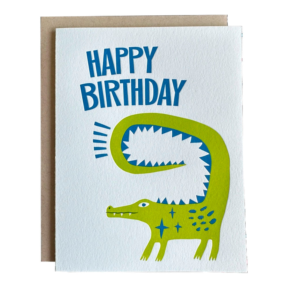 Happy Birthday Crocodile Greeting Card