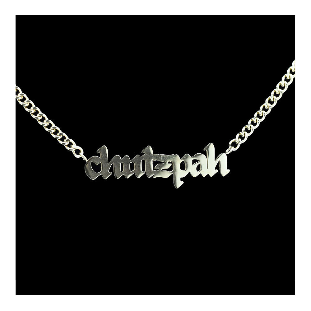 Chutzpah Blackletter Gothic Font Necklace