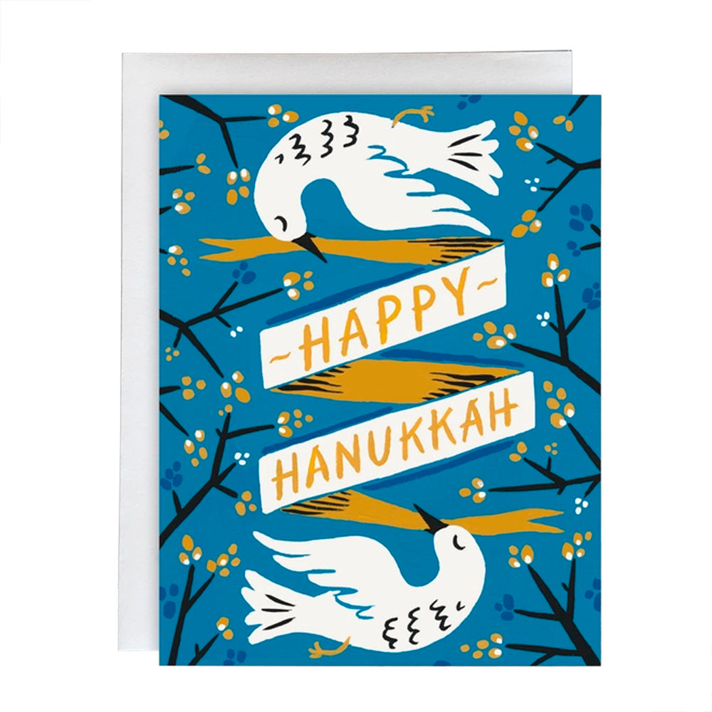 Hanukkah Doves Card - Boxed Set of 8