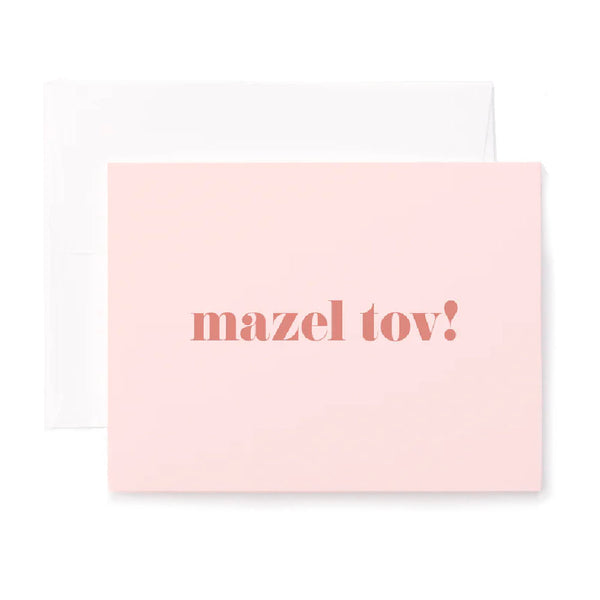Mazel Tov! Pink Greeting Card