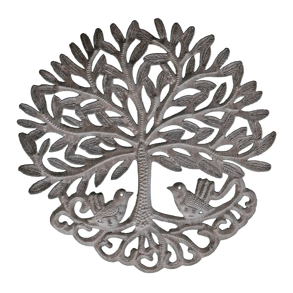 Root Tree with 2 Birds Wall Plaque