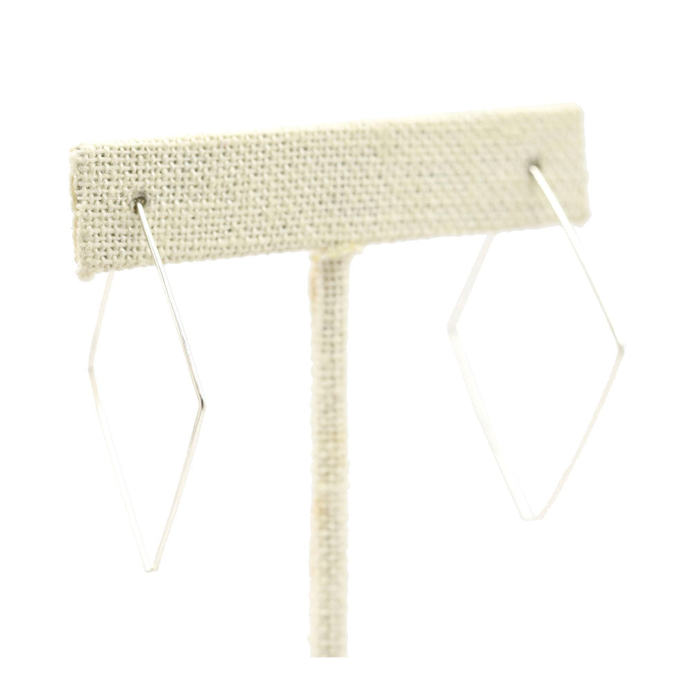 Diamond Threader Hoop Earrings