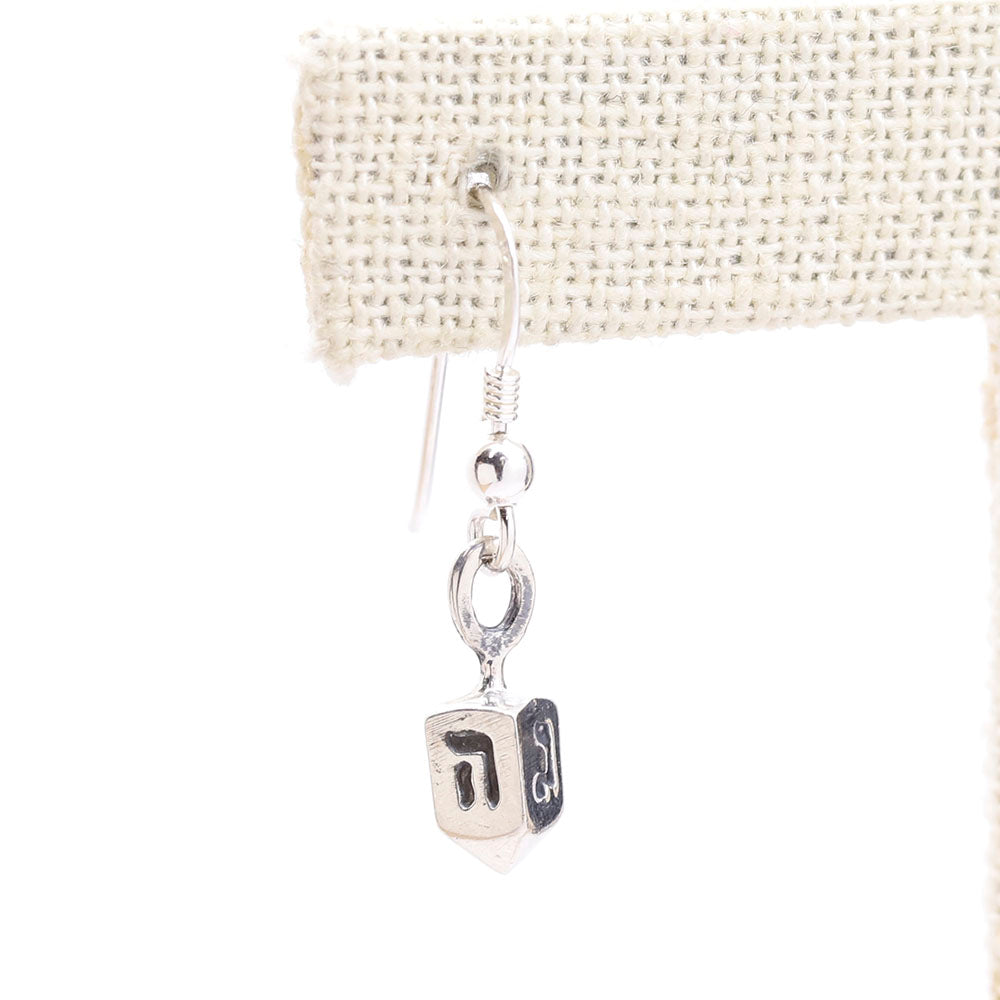 Sterling Dreidel Earrings