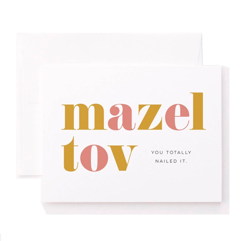 Totally Nailed It Mazel Tov Greeting Card