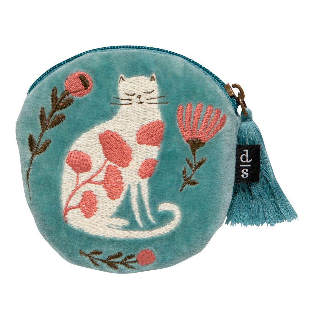 Catbloom Embroidered Coin Purse