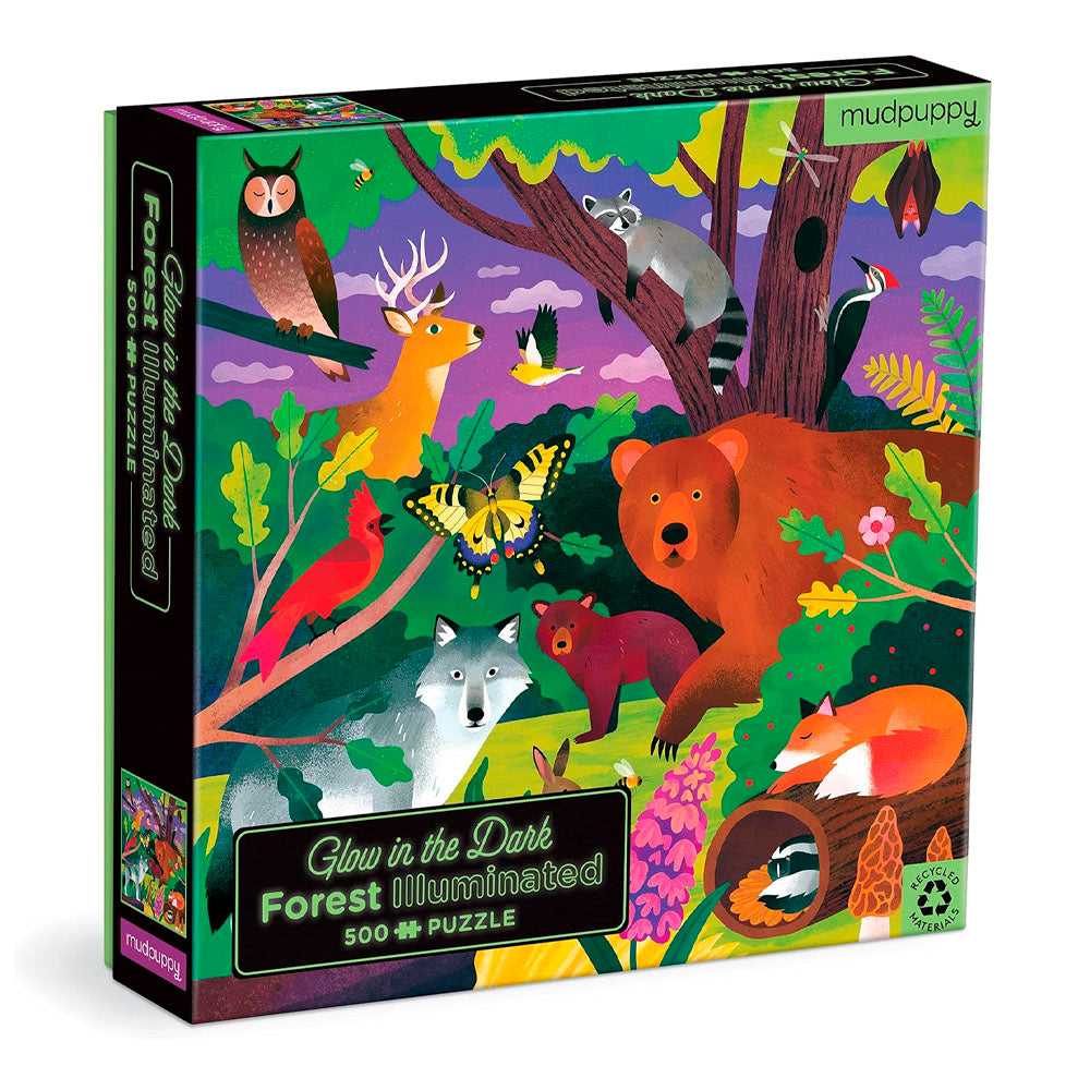 Forest Illuminated 500 Piece Glow in The Dark Puzzle