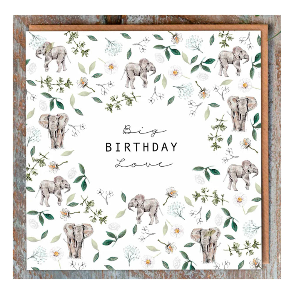 Big Birthday Love (Elephant ) Greeting Card