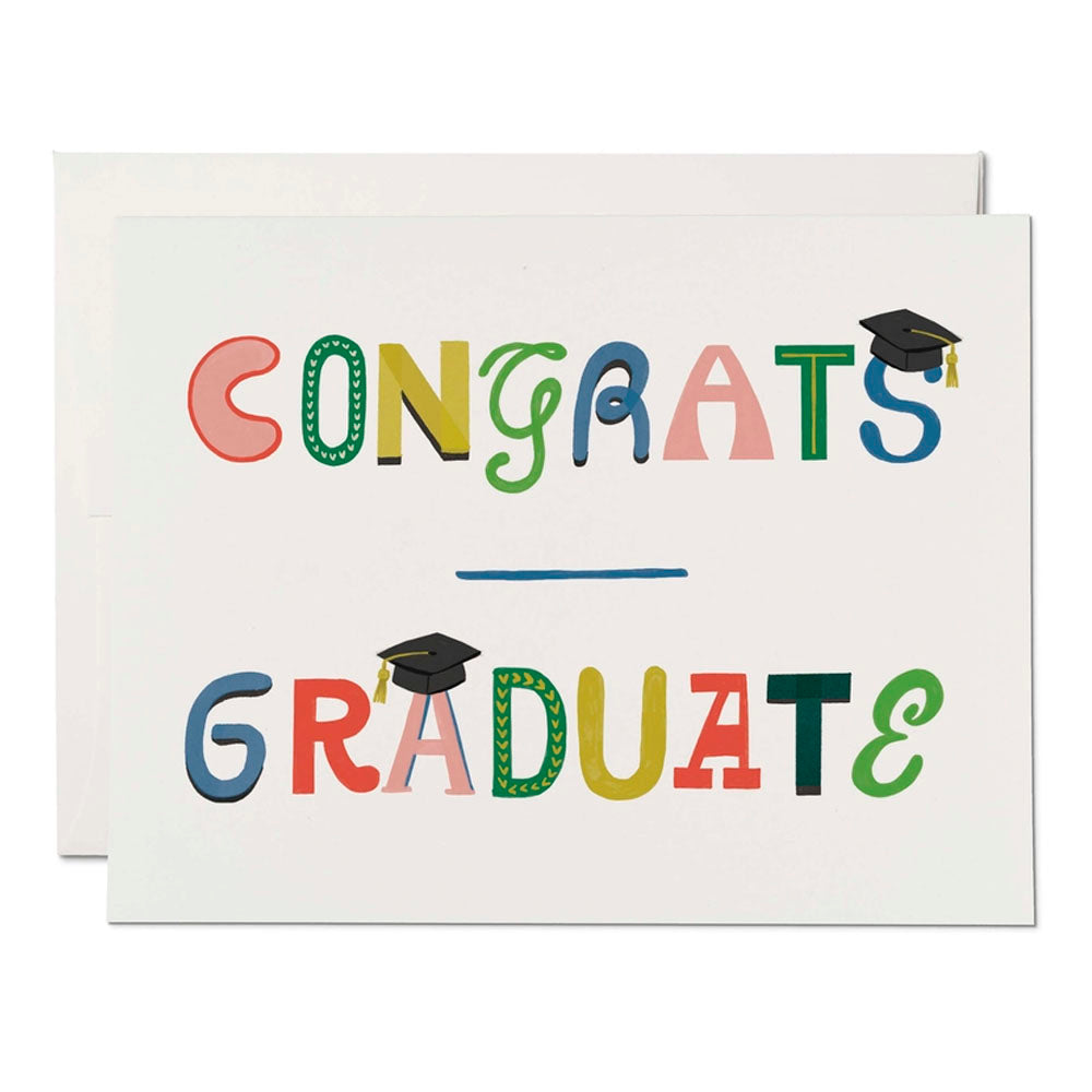 Graduate Typography Greeting Card