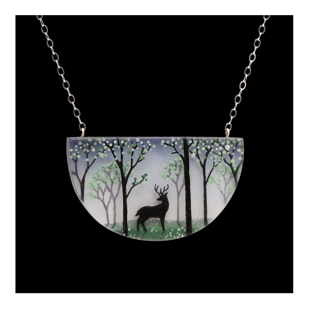 Spring Forest Painted Necklace