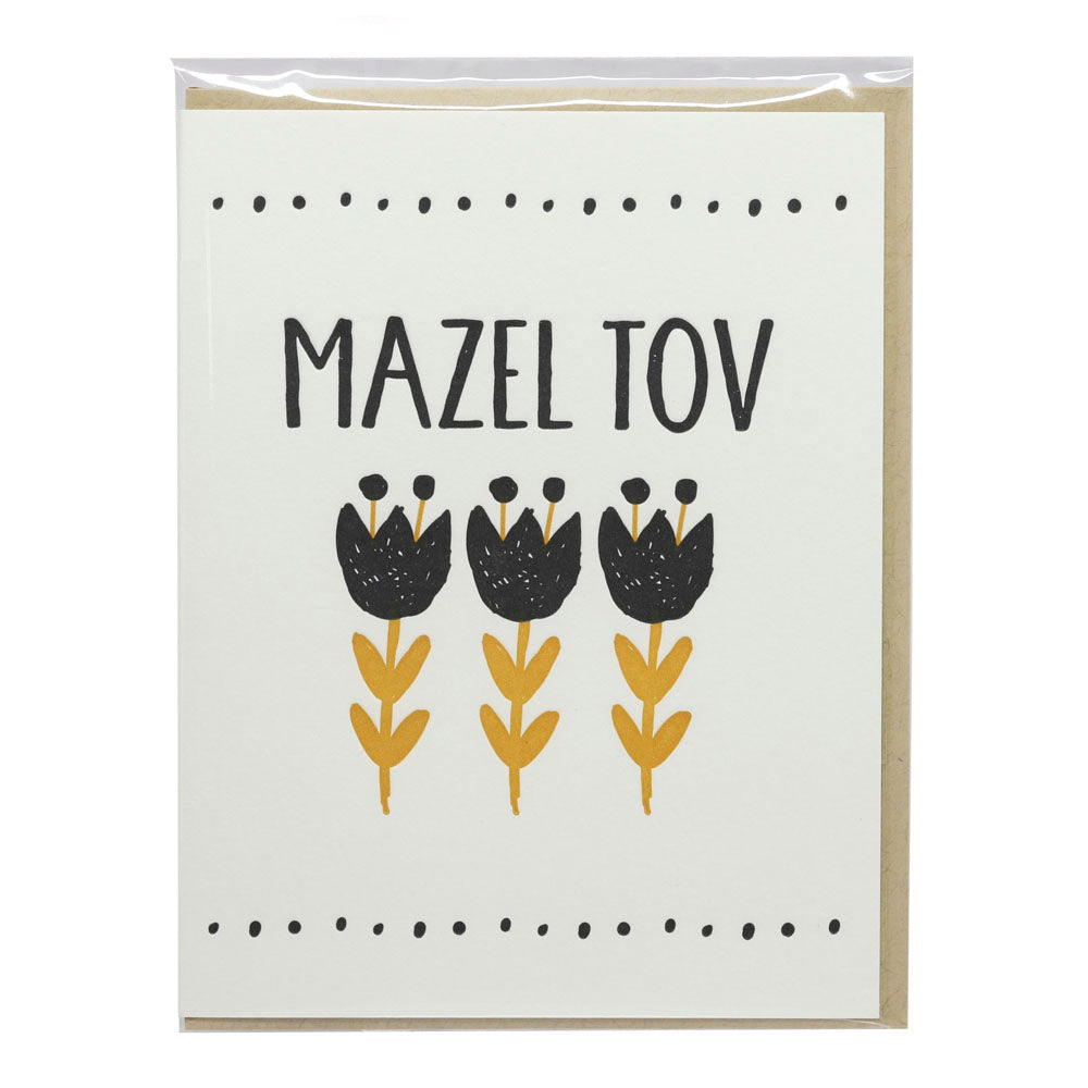 Mazel Tov Tulips Greeting Card