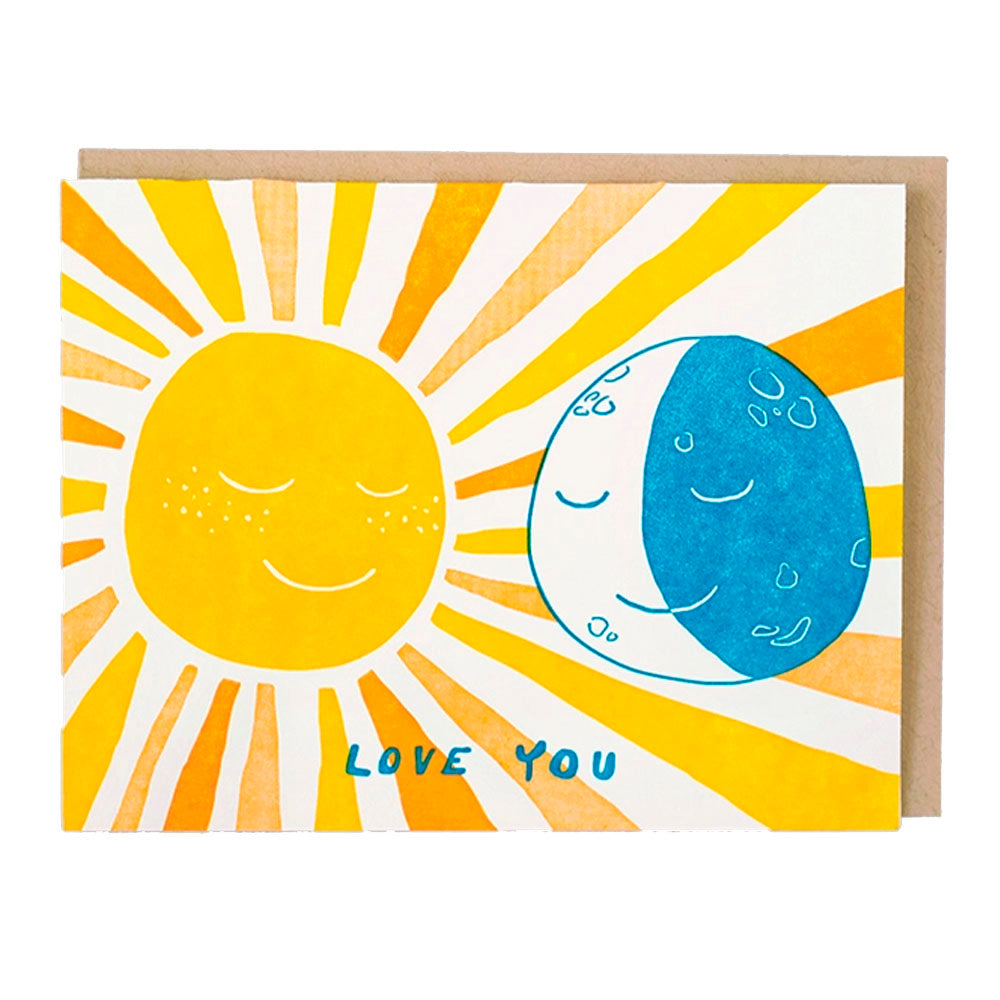 Sun and Moon Love Greeting Card