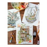 Watercolor Painting Kit, Plant Zen , Beginner Skill Level