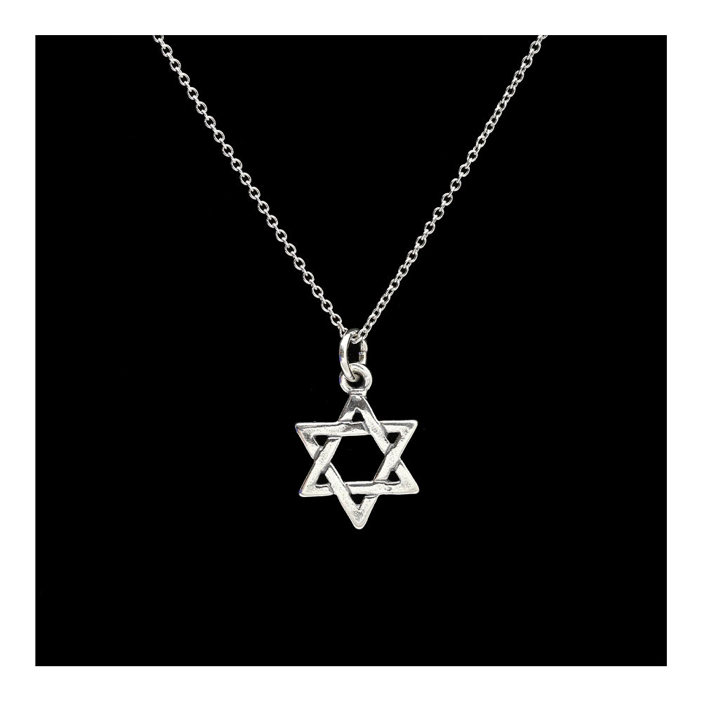 Woven Star of David Sterling Necklace