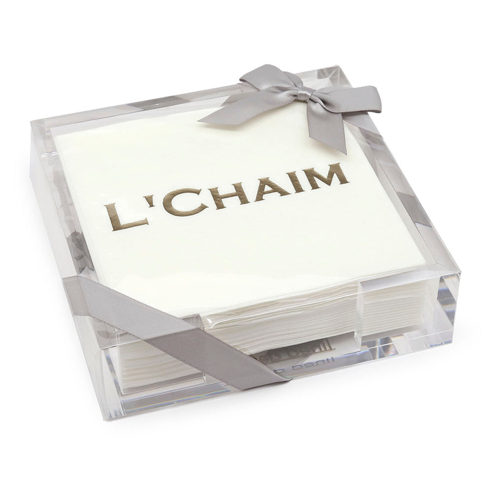 Acrylic Hostess Set "L'CHAIM"