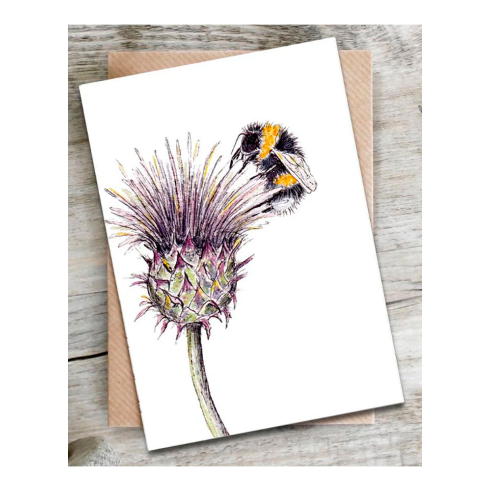 Thistle & Bee Greeting Card
