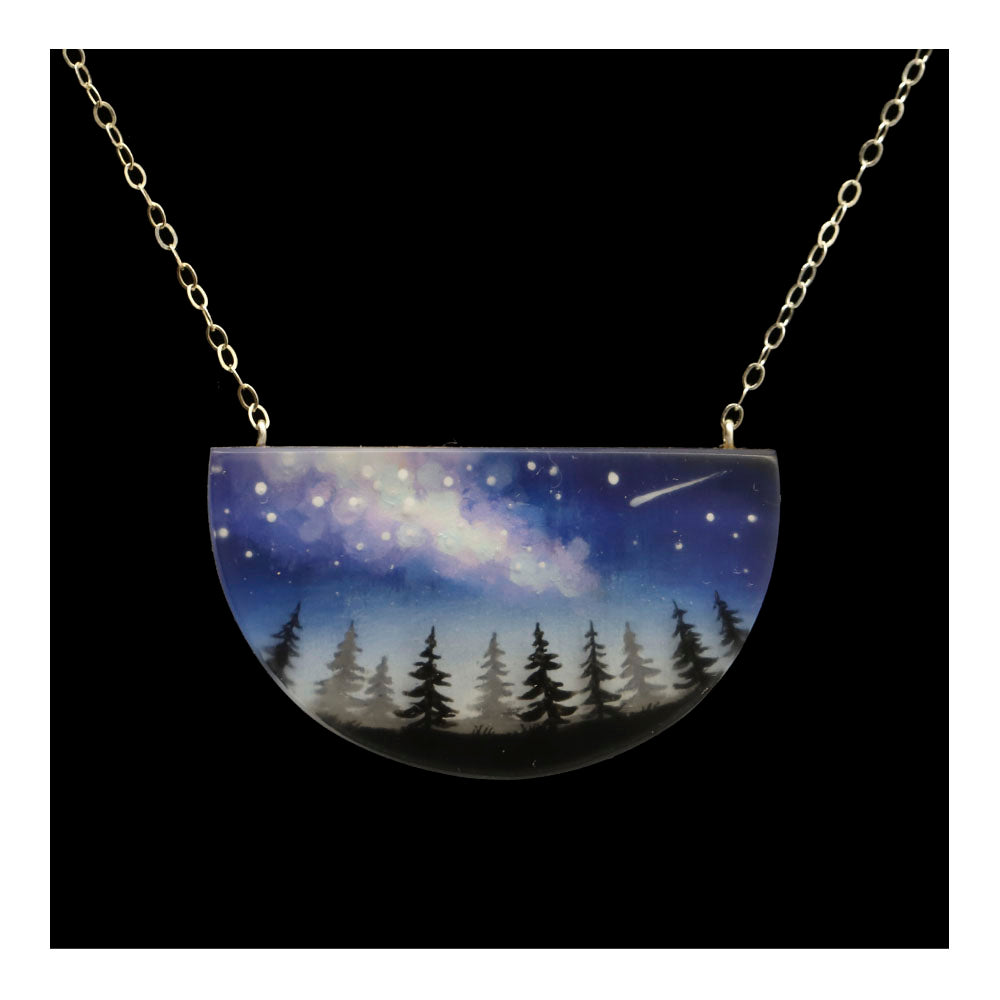 Milky Way Painted Necklace