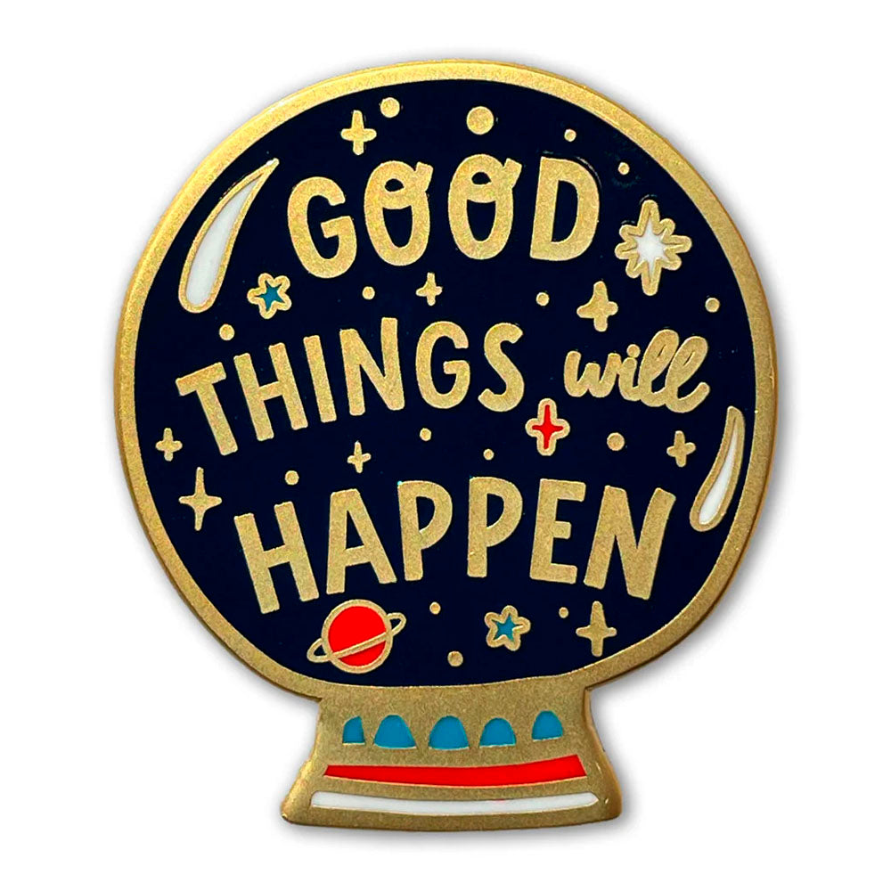 Good Things Will Happen Crystal Ball Enamel Pin