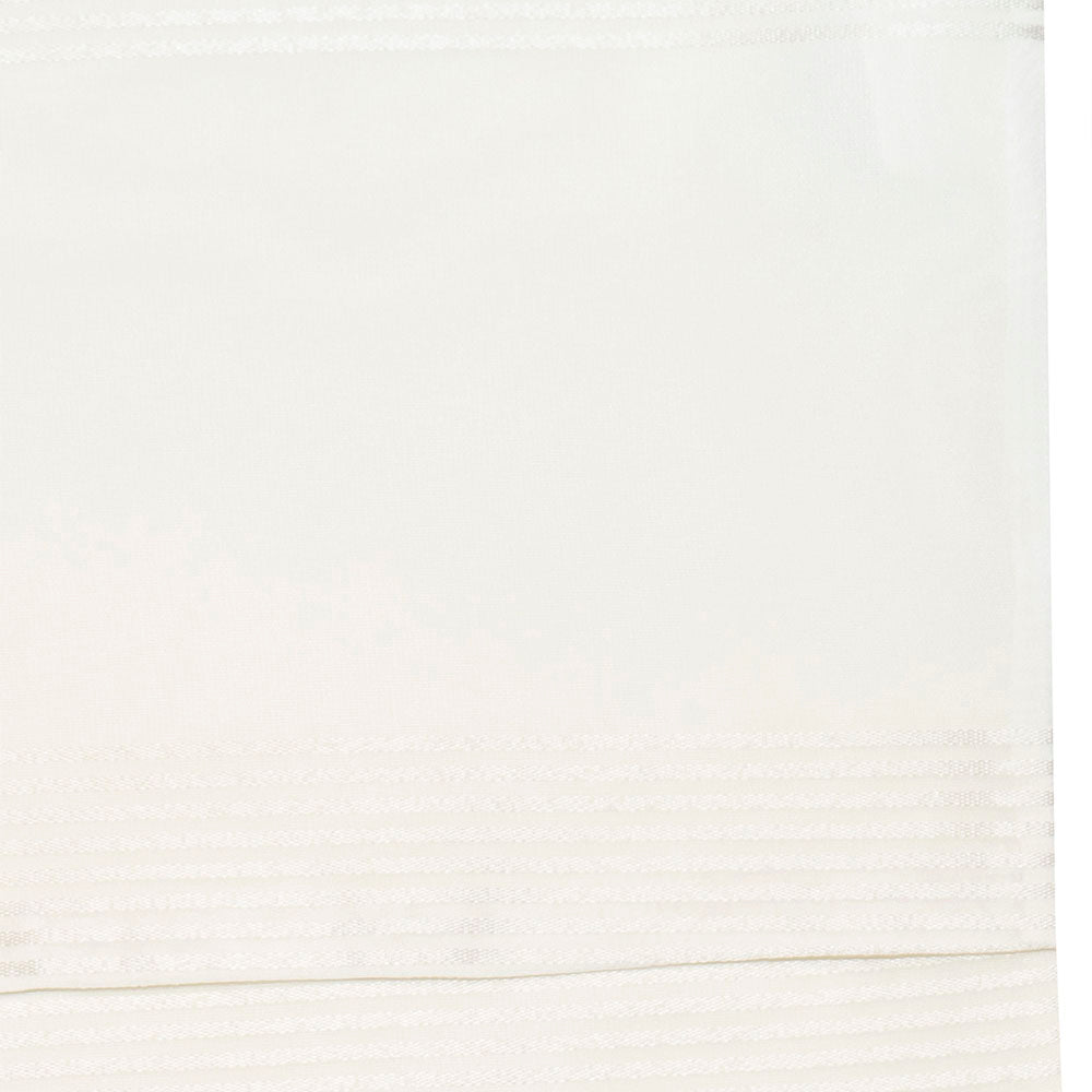 Cream Striped Organza Tallit Set