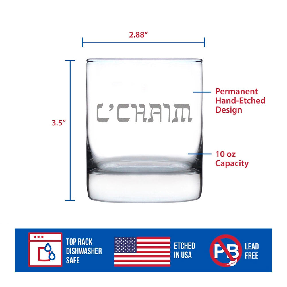 L'chaim Whiskey Glass