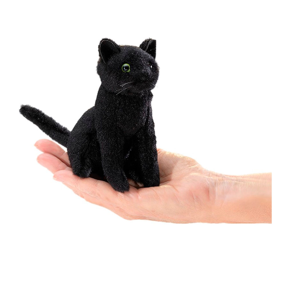 Mini Black Cat Finger Puppet