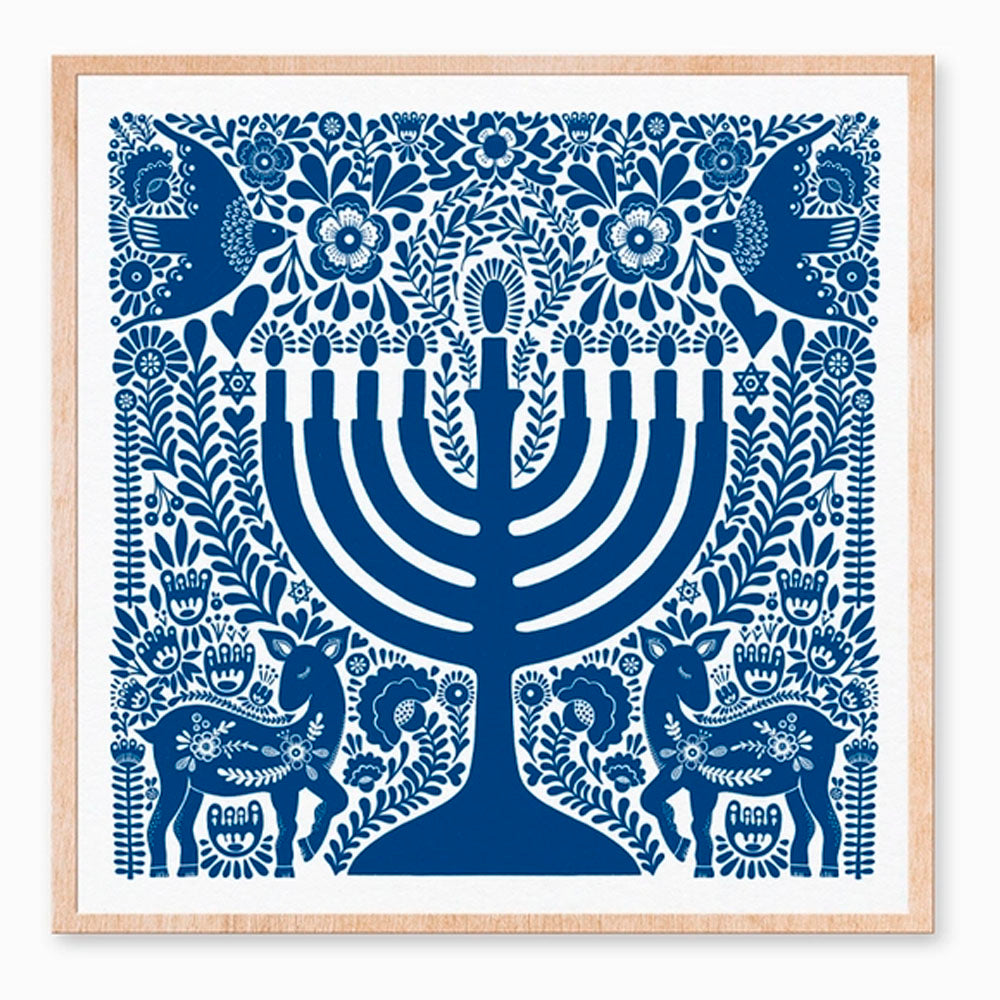 Hanukkah Menorah Eliora Art Print