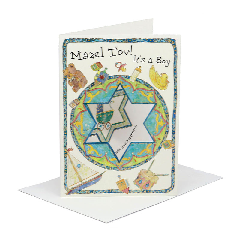 Mazel Tov Baby Die Cut Greeting Card