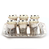 Kiddush Cup Set of 6 Jerusalem Motif