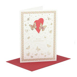 Butterfly and Heart Anniversary Greeting Card