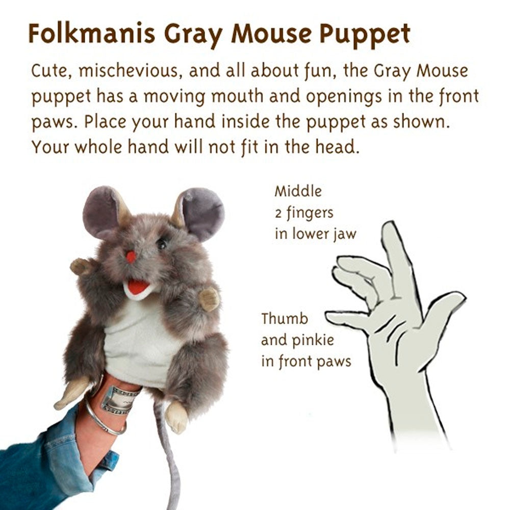 Gray Mouse Hand Puppet