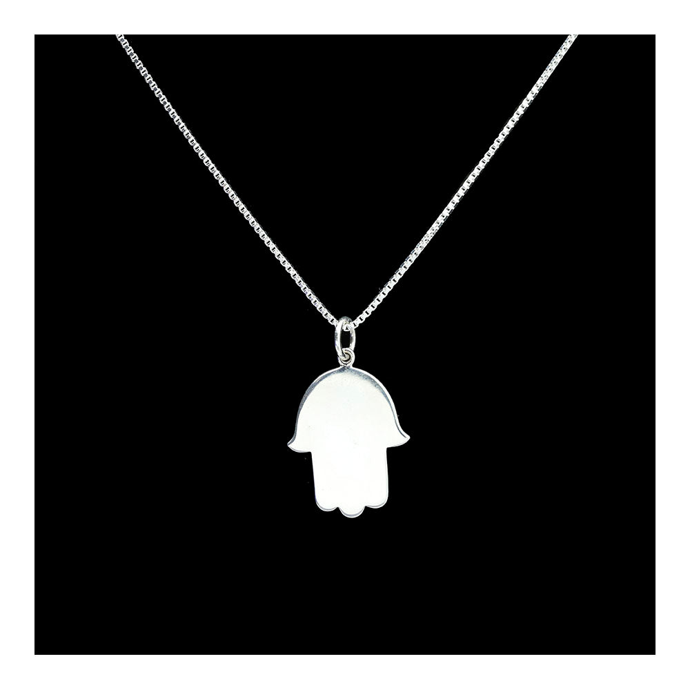 Plain Sterling Hamsa Necklace