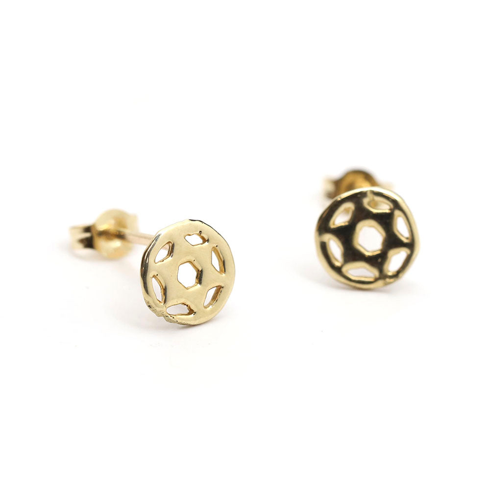 14K Encircled Star of David Earrings