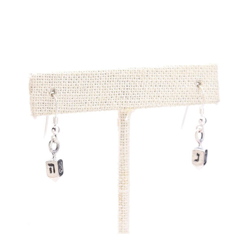 Sterling Dreidel Earrings
