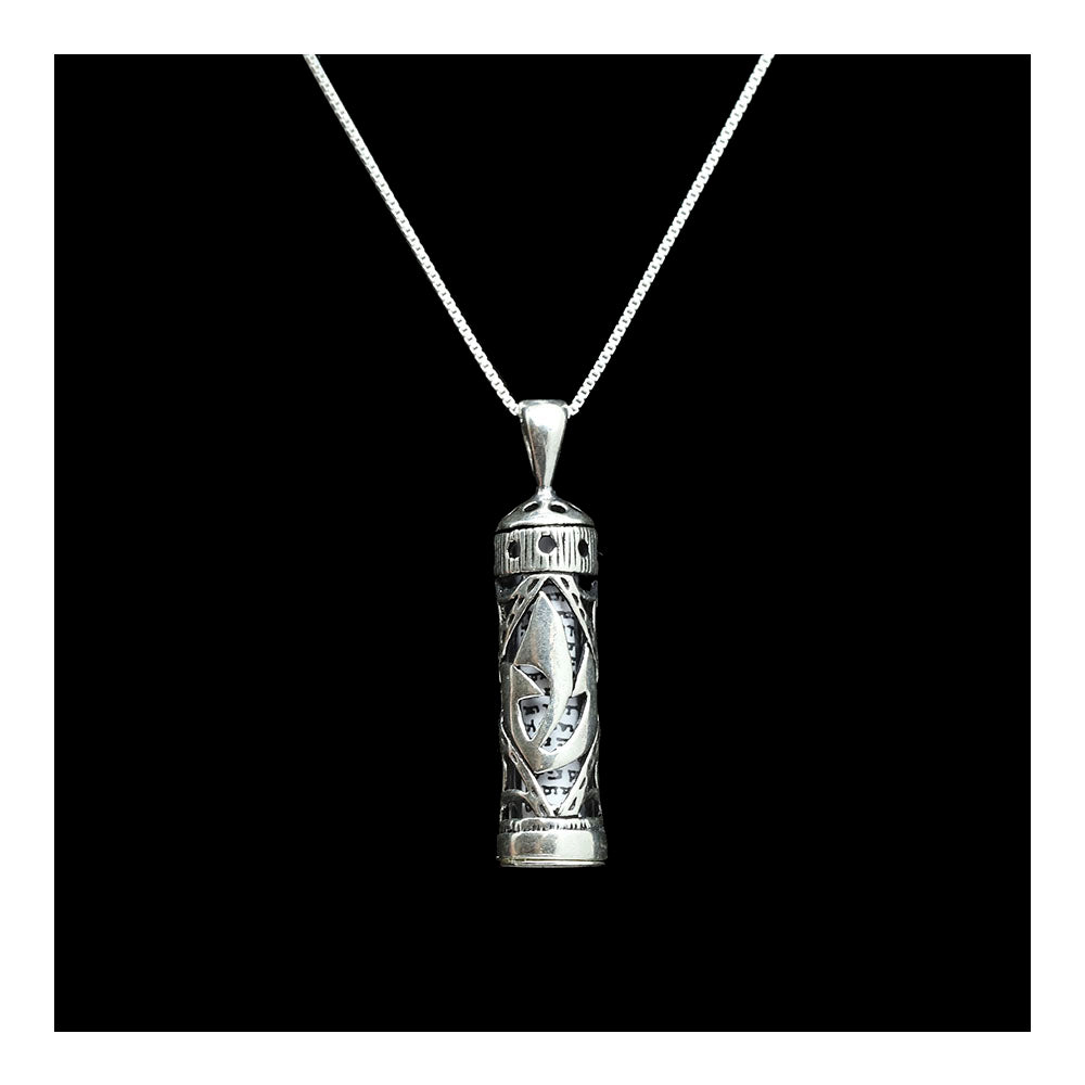 Sterling Mezuzah Necklace