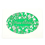Happy Birthday · Wreath of Flowers Card