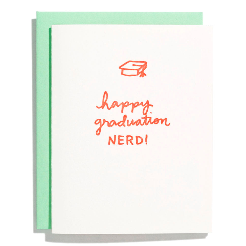 Graduation Nerd - Letterpress Greeting Card