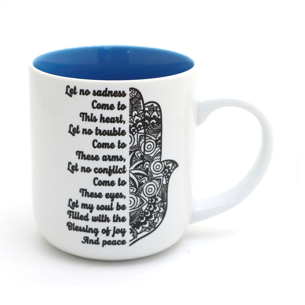 Hamsa Blessing Mug, Judaica By Lorrie Veasey