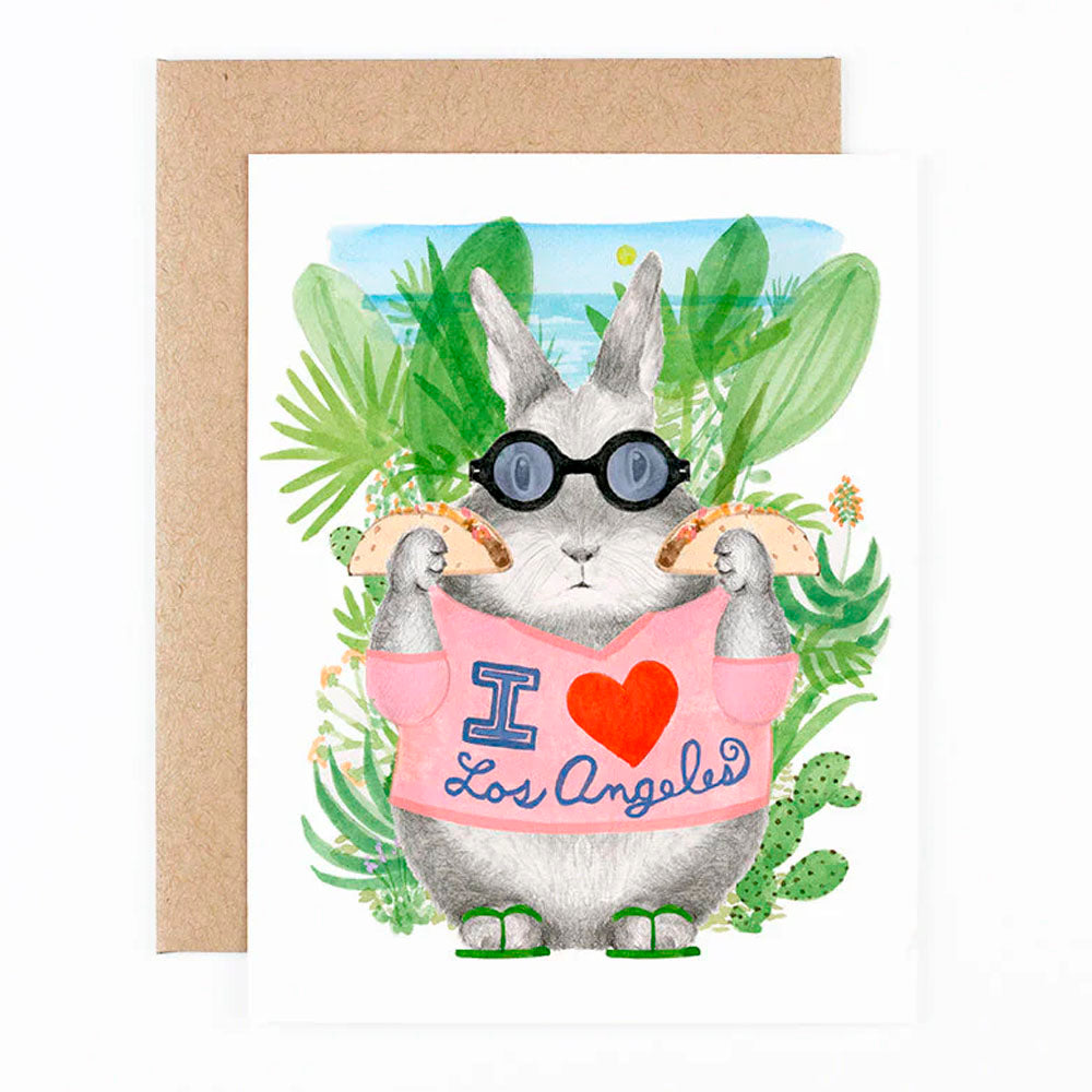 Los Angeles Bunny Greeting Card