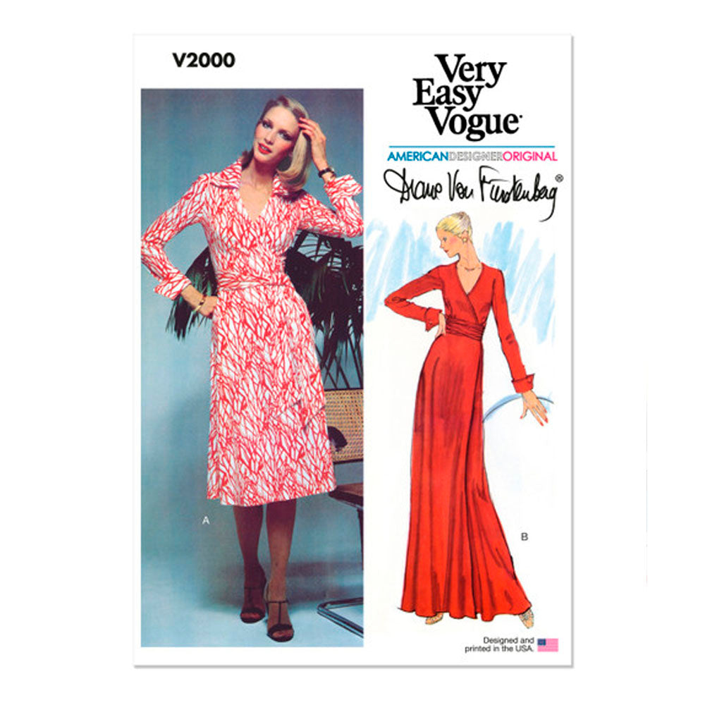 Vogue Patterns 1970s Misses' Wrap Dress By Diane Von Furstenberg