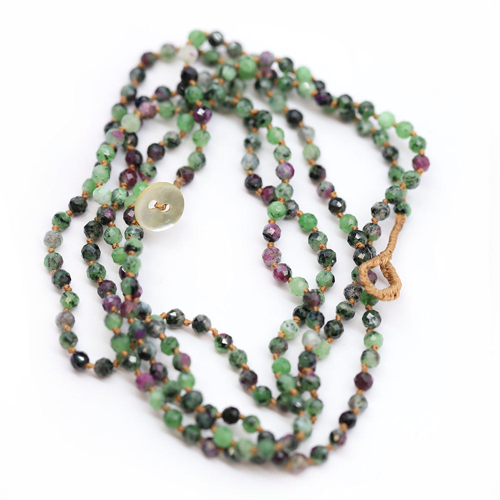 Fluorite Button Necklace