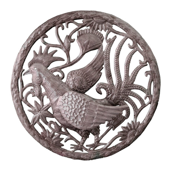 Small Rooster with 3D Wing Wall Plaque