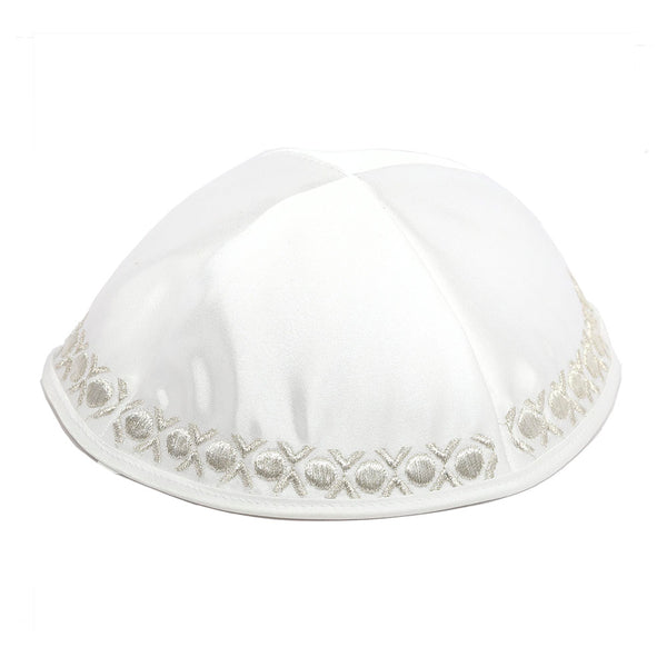 Satin Kippah with Embroidred Circles