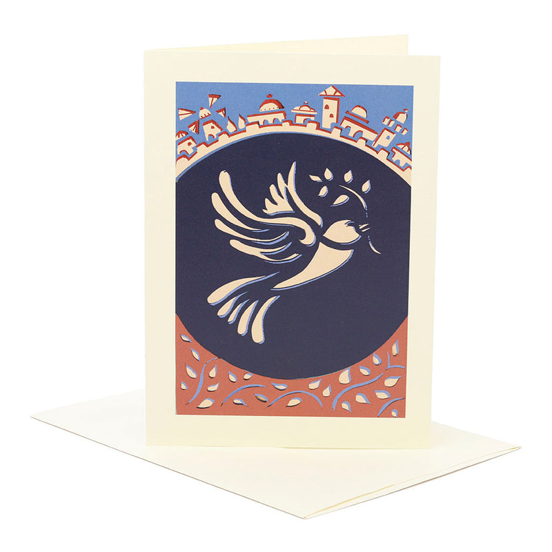 "The Papercut Dove" Rosh Hashana Greeting Card