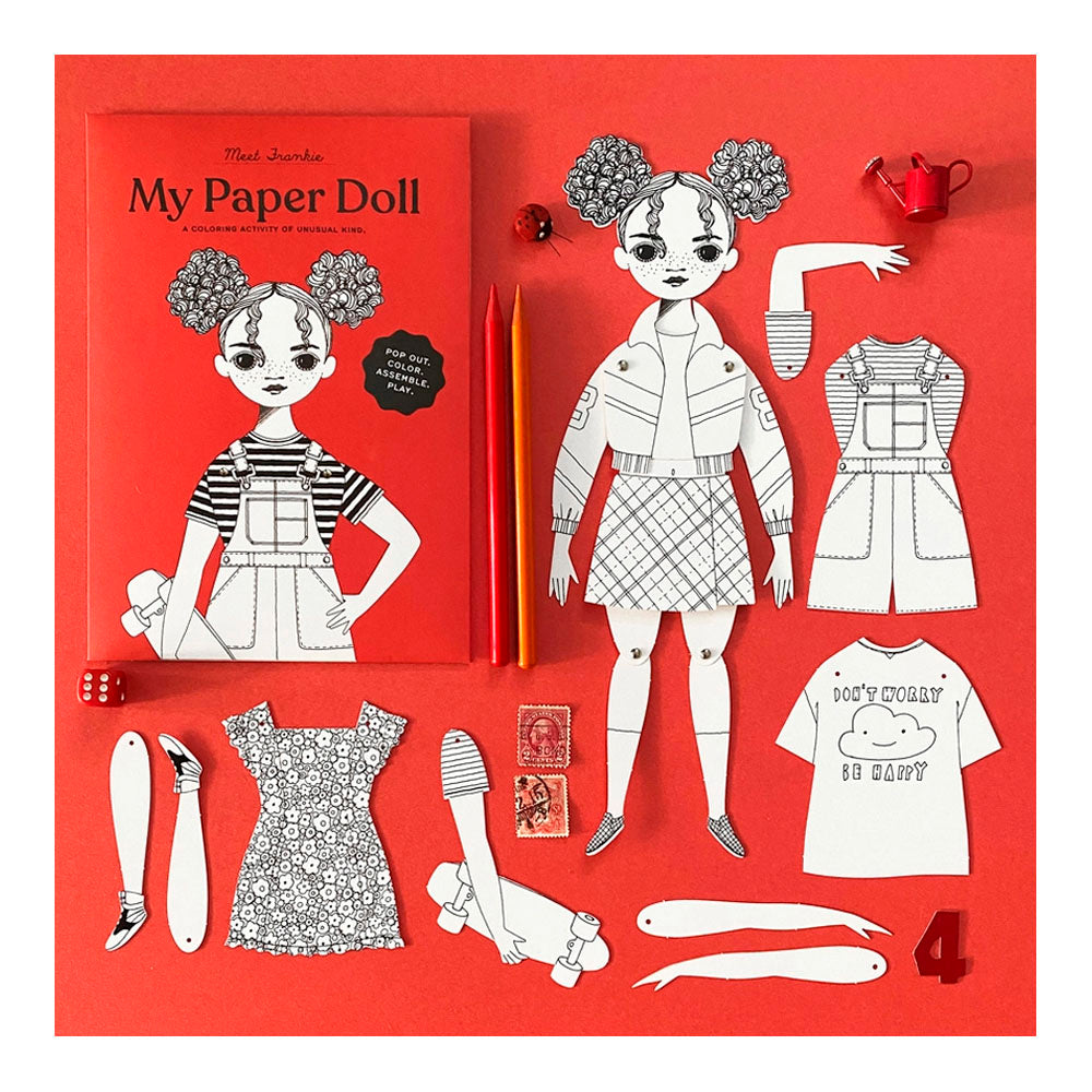 Frankie Coloring Paper Doll Kit