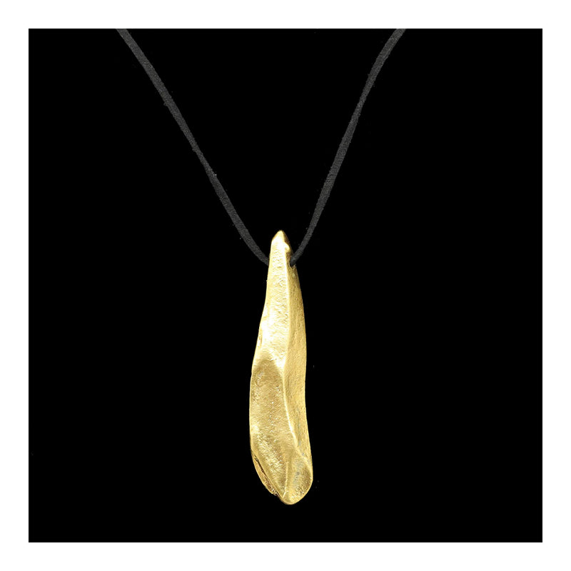 Eco Resin Gold Drop Necklace