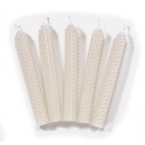 Honeycomb Beeswax Shabbat Candles 12 Pack