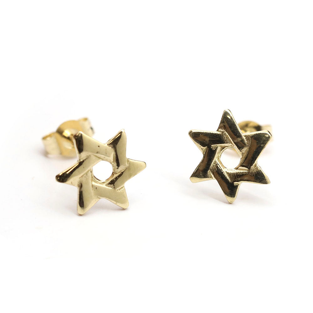14K Star of David Earrings